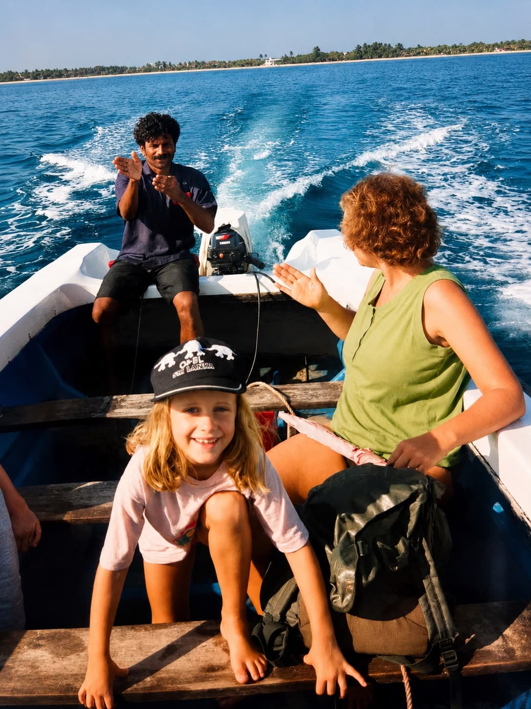 First generation boatman with foreign guests in 1974